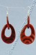 ORECCHINI IN CORNO 2 ANELLI.ALTEZZA 6CM . b