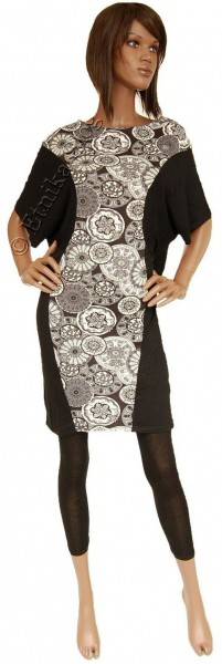 VESTITO CON MANICA PIPISTRELLO IN MAGLINA DI COTON