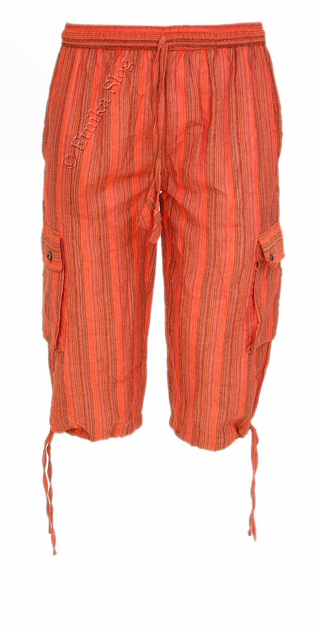 PANTALONE PINOCCHIETTO IN COTONE LEGGERO A RIGHE, 3 TASCHE,