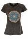 T-SHIRT DONNA IN COTONE STONEWASHED CON STAMPAbr