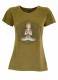 T-SHIRT DONNA IN COTONE STONEWASHED CON STAMPAbr