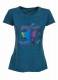 T-SHIRT DONNA IN COTONE STONEWASHED CON STAMPAbr