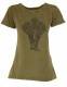 T-SHIRT DONNA IN COTONE STONEWASHED CON STAMPAbr
