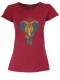 T-SHIRT DONNA IN COTONE STONEWASHED CON STAMPAbr