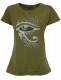 T-SHIRT DONNA IN COTONE STONEWASHED CON STAMPAbr