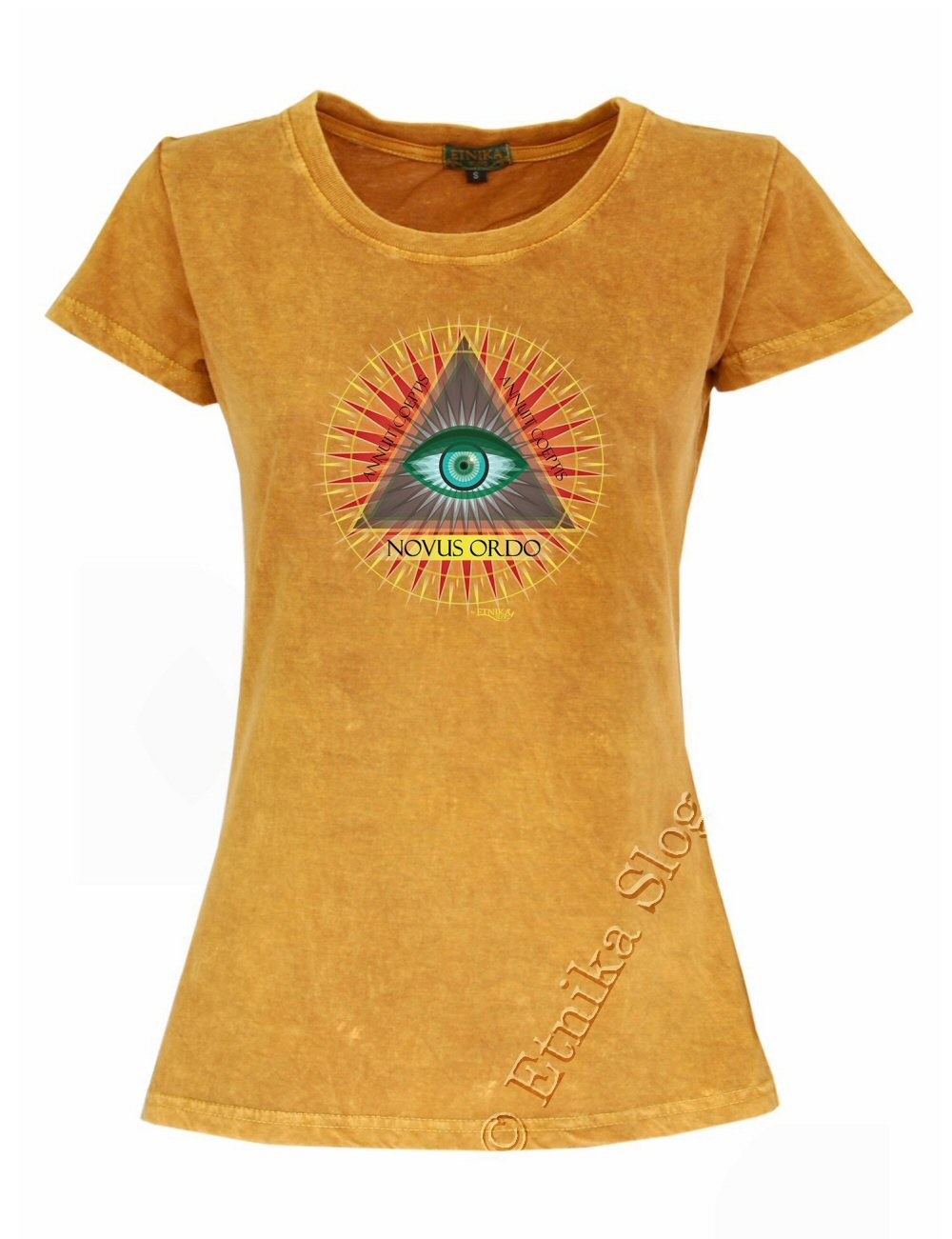 T-SHIRT DONNA IN COTONE STONEWASHED CON STAMPAbr T-SHIRT DONNA IN COTONE STONEWASHED CON STAMPAbr