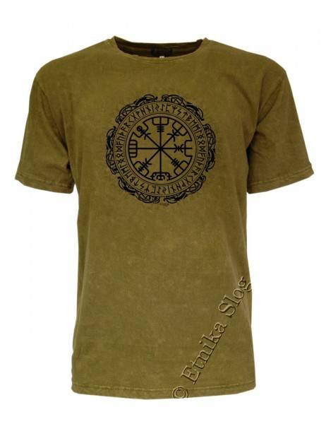 T-SHIRT UOMO COTONE - STONEWASHED CON STAMPA T-SHIRT IN COTONE CON SCOLLO ROTONDOTINTA UN - com Etnika Slog d.o.o.