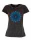 T-SHIRT DONNA IN COTONE STONEWASHED CON STAMPAbr