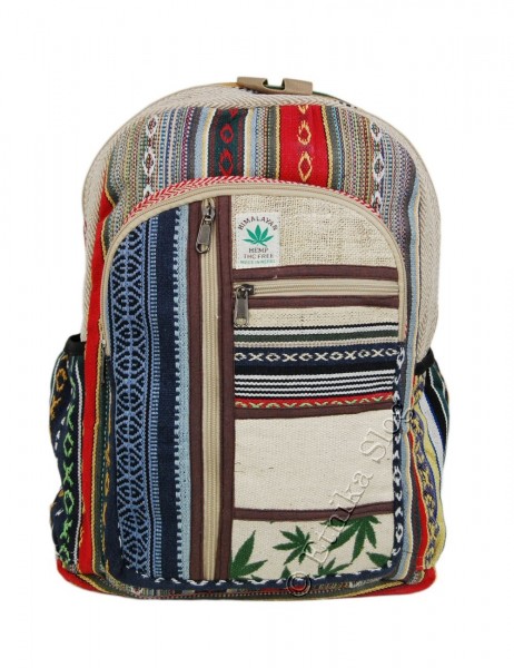 Zaino Donna HUANGGUOSHU In Cotone E Lino Hippie Boho Con Ricami - 33x25cm, 9 Tasche, Convertibile In Tracolla - 2