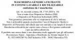 MASCHERINA PROTETTIVA LAVABILE COPRIBOCCA IN COTON