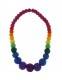 NECKLACE SHORT NECKLACE MADE OF FELT WITH LARGE BEADS IN TH - com Etnika Slog d.o.o.