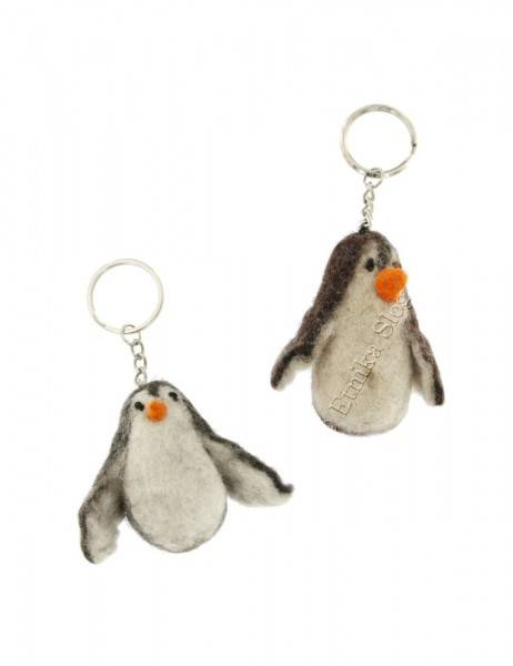 KEYCHAINS ,PORTACHIAVE IN LANA COTTA,, PINGUINO. QUANTITA MI - com Etnika Slog d.o.o.