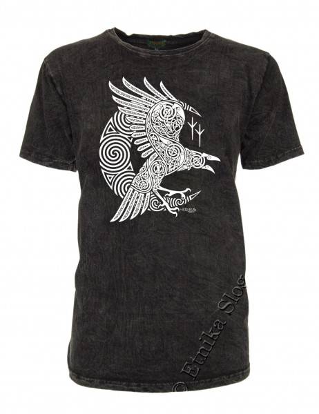 T-SHIRT UOMO COTONE - STONEWASHED CON STAMPA T-SHIRT IN COTONE CON SCOLLO ROTONDOTINTA UN - com Etnika Slog d.o.o.