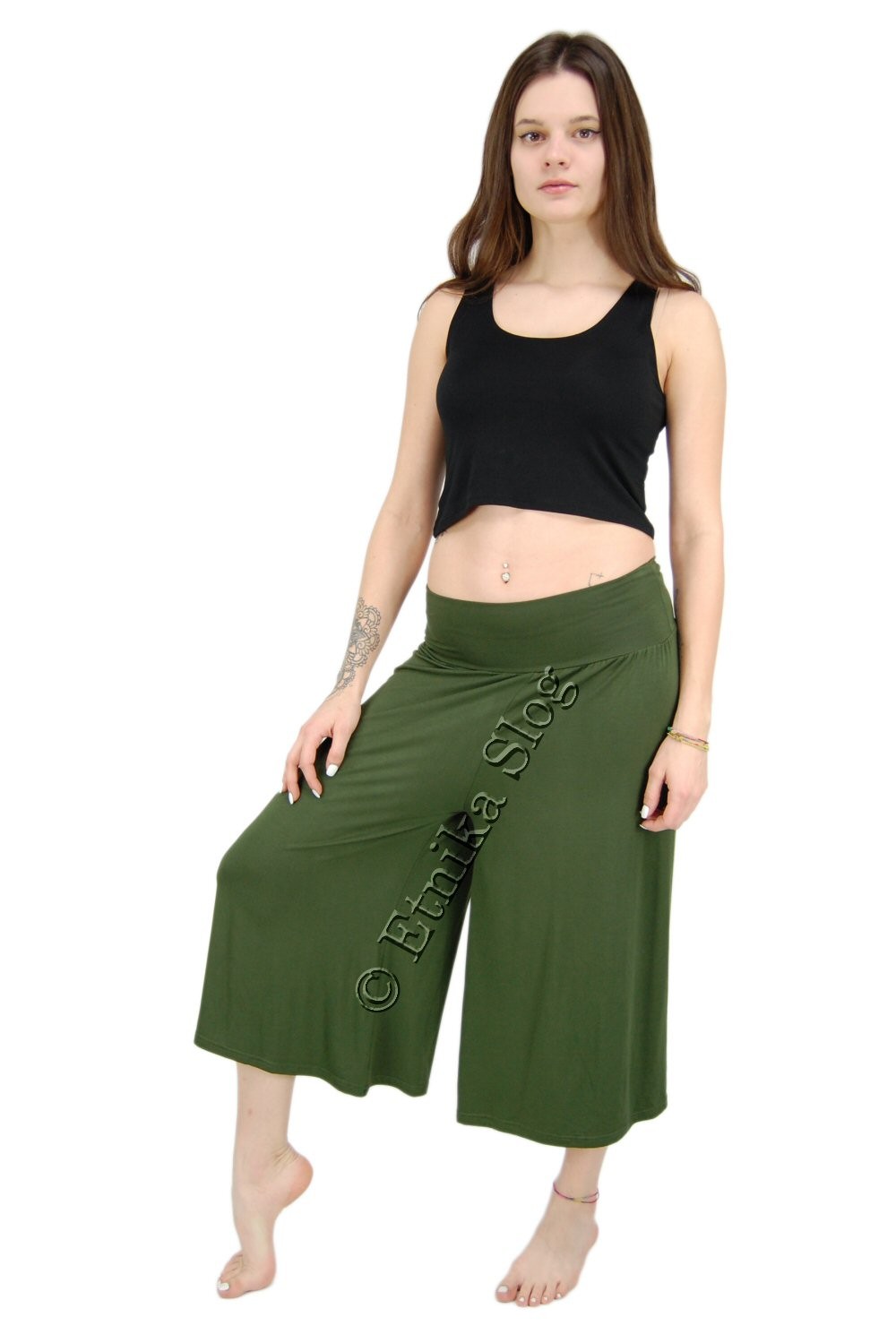 PANTALONE FISHERMAN IN MAGLINA DI COTONE CON ELASTAN, FASCIA