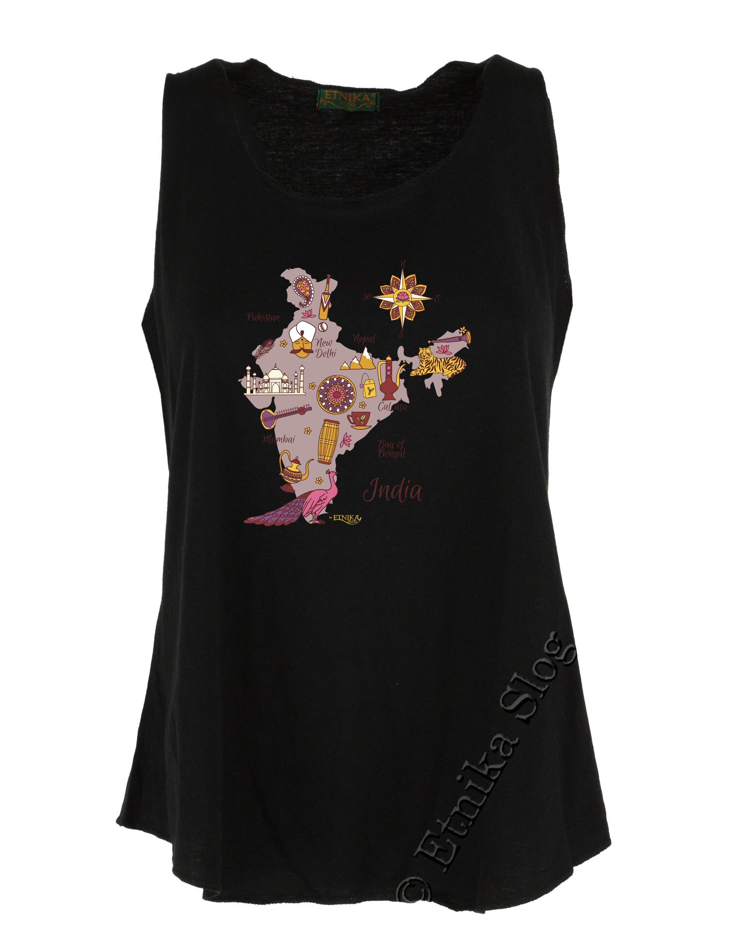 CANOTTA NEPAL DONNA COTONE LEGGERO TINTA UNITA CON CANOTTA NEPAL DONNA COTONE LEGGERO TINTA UNITA CON
