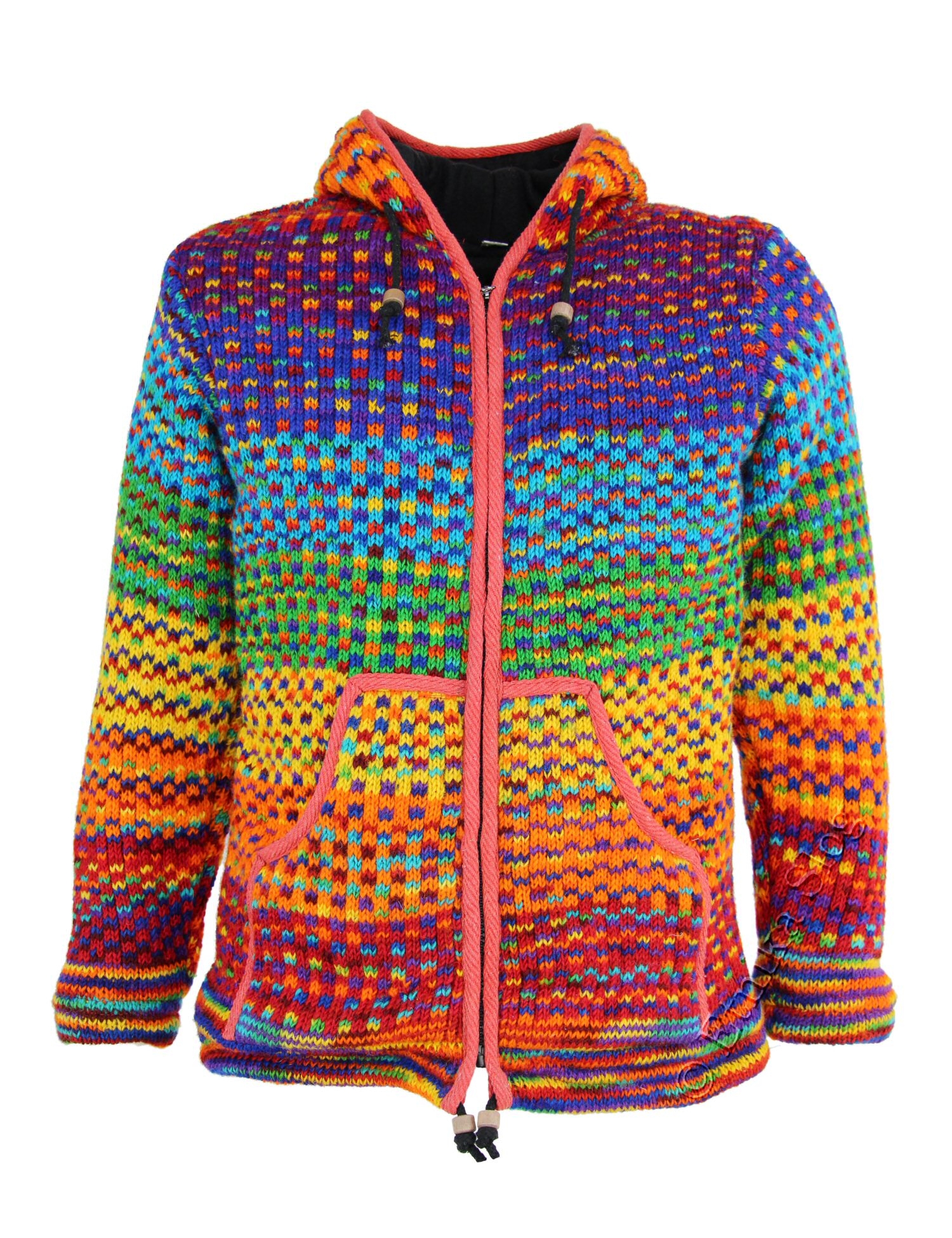 GIACCONE IN LANA FODERATO IN PILE, CAPPUCCIO RIMOV