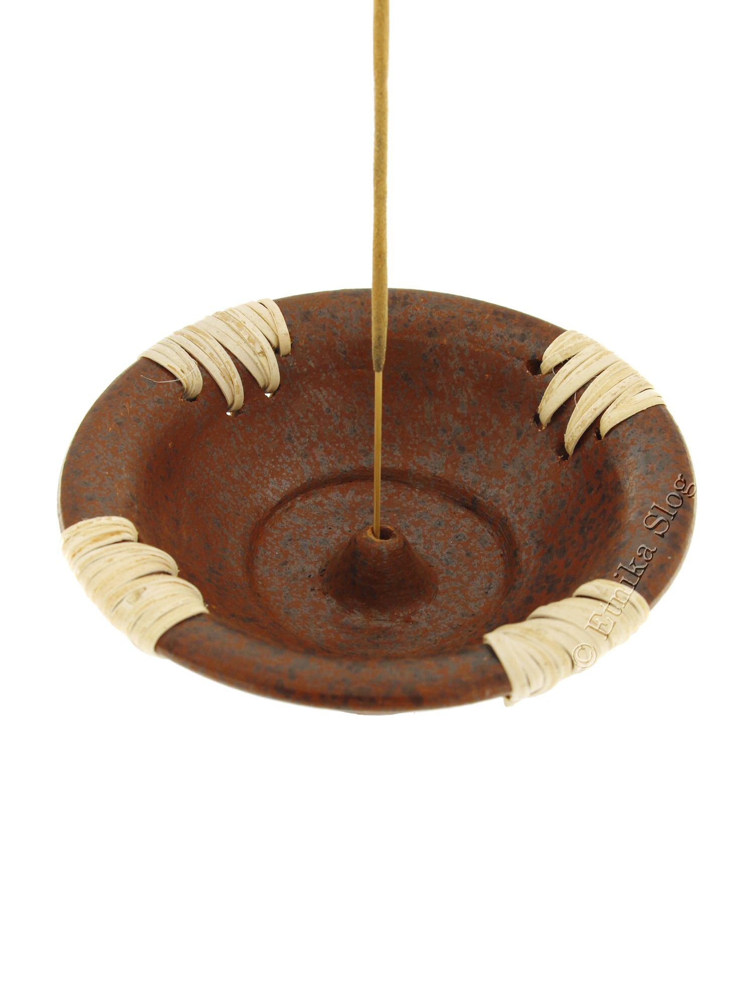 PORTA INCENSO IN TERRACOTTA E BAMBU PER BRUCIARE I PORTA INCENSO IN TERRACOTTA E BAMBU PER BRUCIARE I