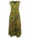 VESTITO LUNGO IN COTONE CON STAMPE E RICAMI, COLLO