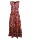 VESTITO LUNGO IN COTONE CON STAMPE E RICAMI, COLLO