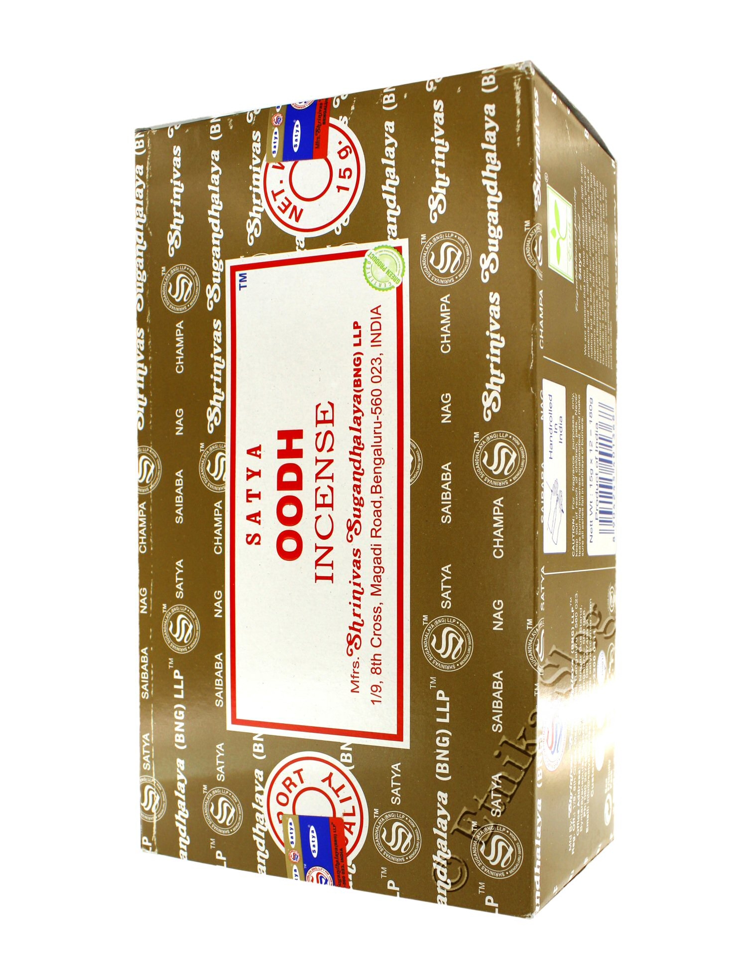 INCENSO SATYA, FRAGRANZA OODH .CONFEZIONE INCENSO SATYA, FRAGRANZA OODH .CONFEZIONE