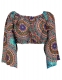 BOLERO/COPRISPALLE IN VISCOSA STAMPATO CON MANICHE