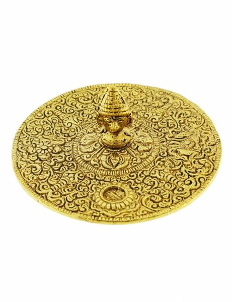 KOVINSKA STOJALA ZA KADILA DRŽALO ZA KADILO NA KROŽNIKU, IZ KOVINE, Z IZREZI. - Etnika Slog d.o.o.