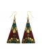 ORECCHINI METALLO COLOR ORO CON MOSAICO, LUNGHEZZA