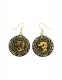 ORECCHINI METALLO COLOR ORO CON MOSAICO, LUNGHEZZA