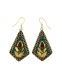 ORECCHINI METALLO COLOR ORO CON MOSAICO, LUNGHEZZA