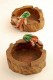 POSACENERE IN LEGNO MASSICCIO CON FIGURA APPLICATA