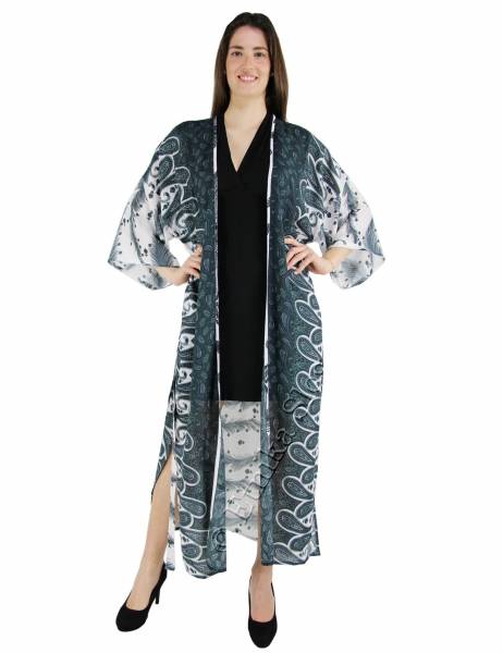 VESTITI VISCOSA ESTIVA KIMONO LUNGO IN VISCOSA.CON MANICHE LUNGE E - com Etnika Slog d.o.o.