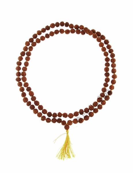 COLLANA MALA SEMI DI RUDRAKSHA 108 SEMI DA 8-9 MM