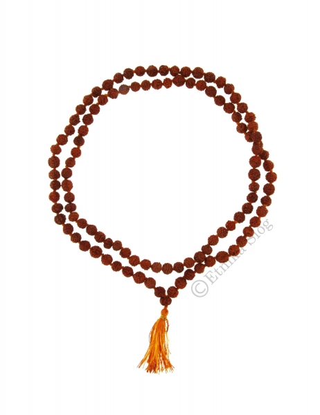COLLANE MALA TIBETANE COLLANA MALA SEMI DI RUDRA RUDRAKSHA ROSSA DIAMETR - com Etnika Slog d.o.o.