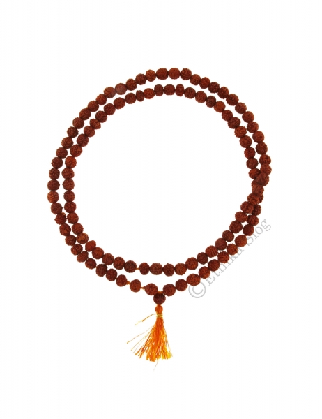 COLLANE MALA TIBETANE COLLANA MALA SEMI DI RUDRA RUDRAKSHA ROSSA DIAMETR - com Etnika Slog d.o.o.