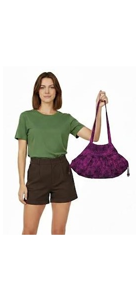 BOAT-SHAPED BAGS SHOULDER BAG MADE OF ARTIFICIAL SILK WITH SPIRALS - com Etnika Slog d.o.o.