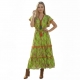 VESTITO LUNGO IN&nbsp;VISCOSA&nbsp;STAMPATA , CON FILO LUREX