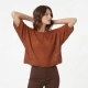 STRETCH PONCHO MADE OF VISCOSE, FISHNET PROCESSING