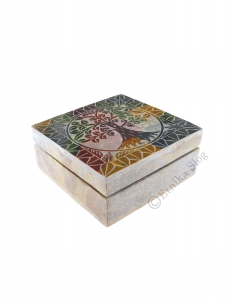 ŠKATLICE IZ MILNEGA KAMNA CARVED SOAPSTONE BOX.RECTANGULAR CM 10.5X7.5 - Etnika Slog d.o.o.