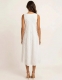 VESTITO MEDIO IN COTONE BIANCO,&nbsp;CON SPALLINA LARGA