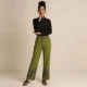 PANTALONE&nbsp;IN&nbsp;VISCOSA TINTA UNITA OVERDYE , CON RIC