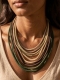COTTON JEWELRY 10-STRAND NECKLACE, BUTTON CLOSURE.AVAILABLE - com Etnika Slog d.o.o.