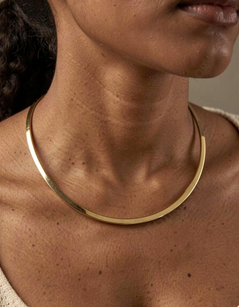 OGRLICE - KOVINA RIGID NECKLACE IN WHITE METAL.DIAMETER NECKL - Etnika Slog d.o.o.
