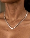 OGRLICE - KOVINA RIGID NECKLACE IN WHITE METAL.DIAMETER NECKL - Etnika Slog d.o.o.