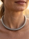 OGRLICE - KOVINA RIGID NECKLACE IN WHITE METAL.DIAMETER NECKL - Etnika Slog d.o.o.