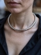 OGRLICE - KOVINA RIGID NECKLACE IN WHITE METAL.DIAMETER NECKL - Etnika Slog d.o.o.