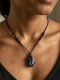 TUMBLED STONES AND CRYSTALS PENDANT WAXED COTTON NECKLACE WITH&nbsp;PRECIOUS STONE HOLDER C - Etnika Slog d.o.o.