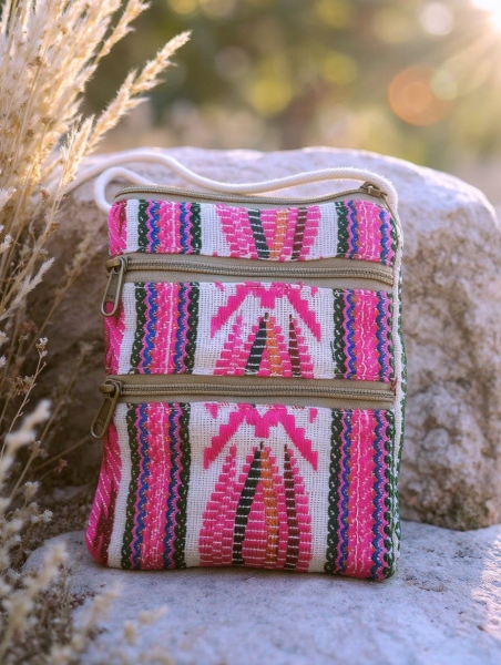 SMALL SHOLDER BAGS SMALL AND FLAT BAG MADE OF COTTON FABRIC, THREE PO - com Etnika Slog d.o.o.