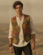 GILET IN COTONE PATCHWORK RICAMATO CON EFFETTO STO
