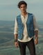 GILET IN COTONE PATCHWORK ( STAMPE E RIGHE ) CON E