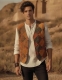 GILET IN COTONE PATCHWORK RICAMATO CON EFFETTO STO